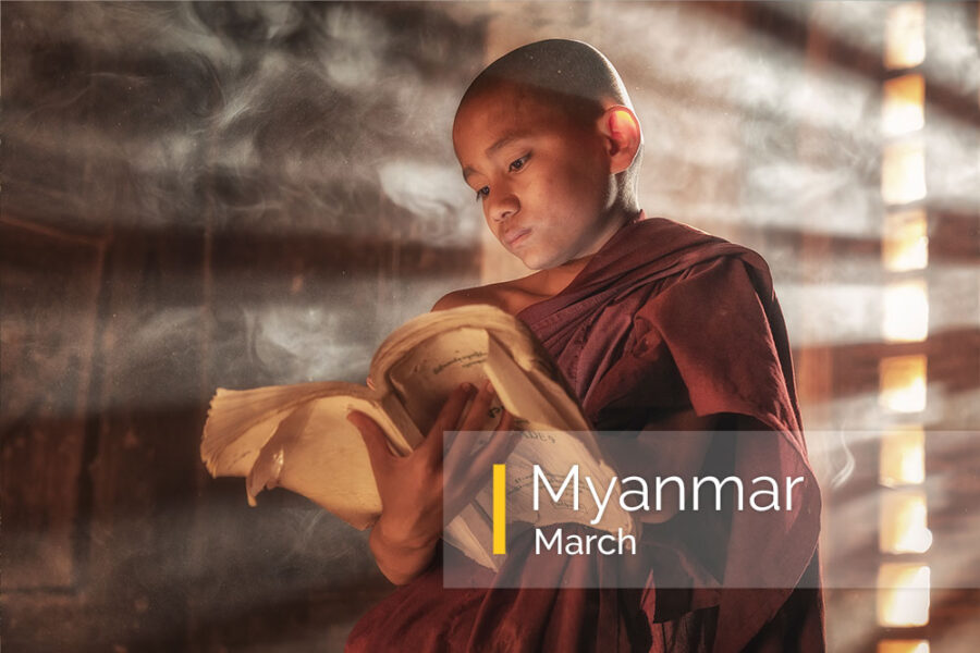 Myanmar photography workshop, portrait photo session, bagan, inle lake, praying monks